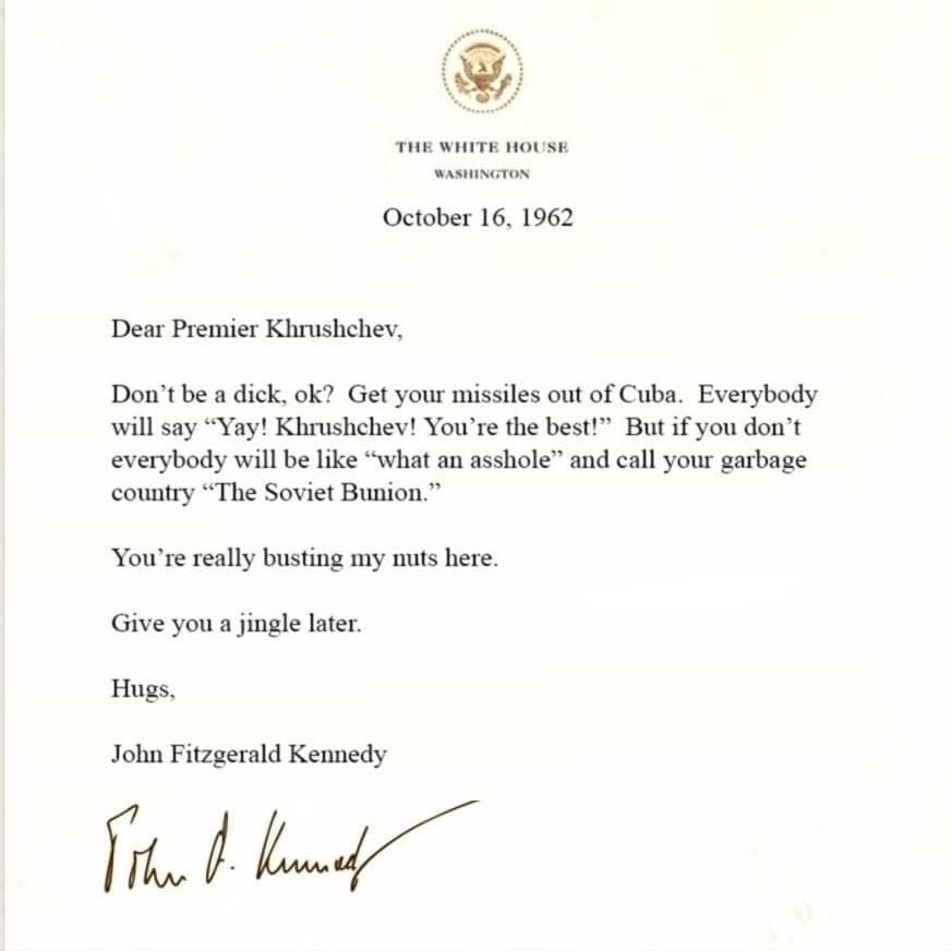 И смех, и грех: Клинтон поделилась письмом Кеннеди Хрущеву в стиле Трампа