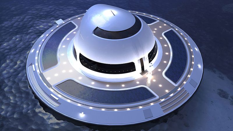 Необычный плавучий дом под названием ufo. ФОТО