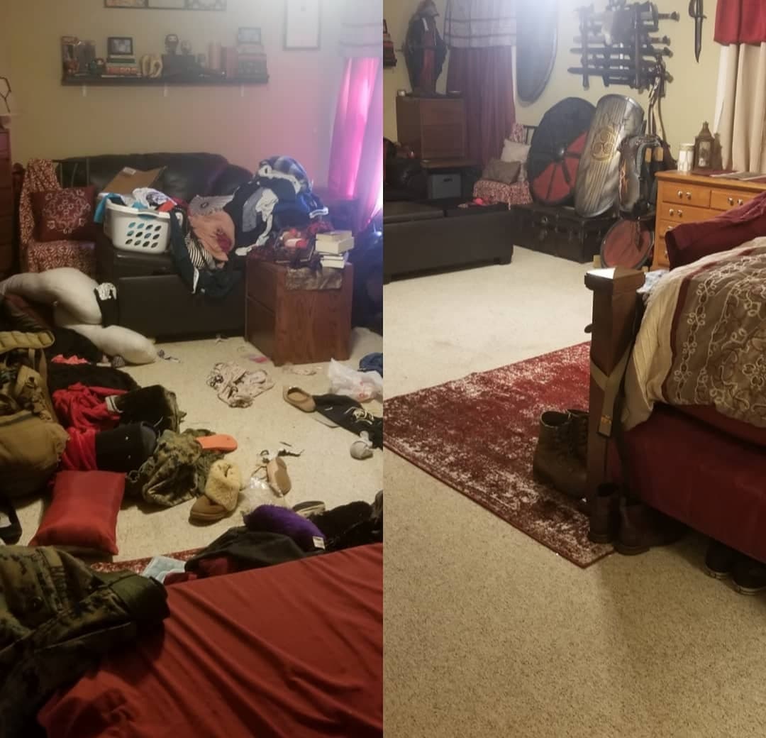 15 фотографий комнат до и после уборки беспорядка, который появился из-за депрессии их владельцев. ФОТО