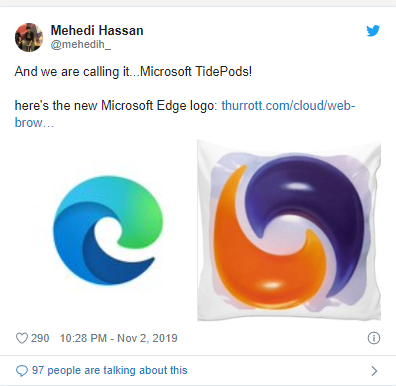 Пользователи посмеялись над обновленным логотипом Microsoft Edge. ФОТО