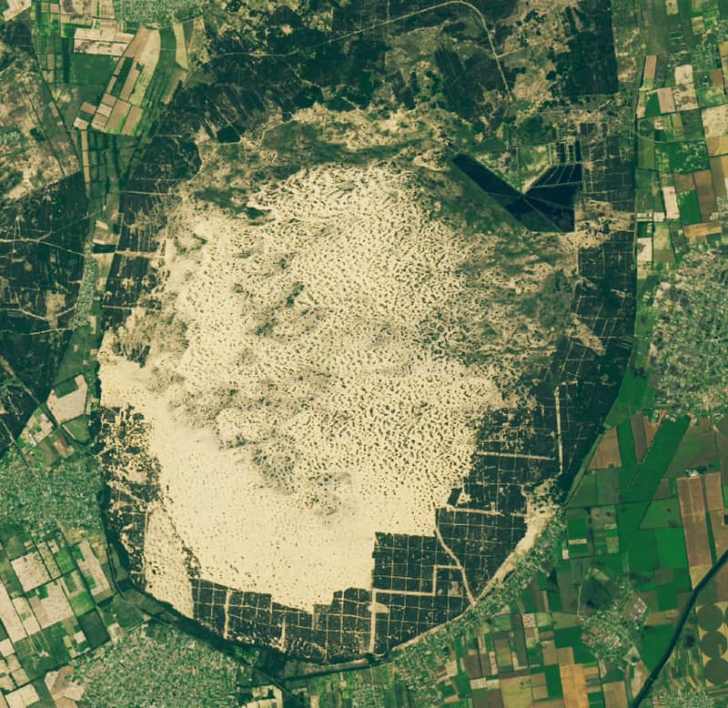 Алешковские пески показали из космоса. Фото