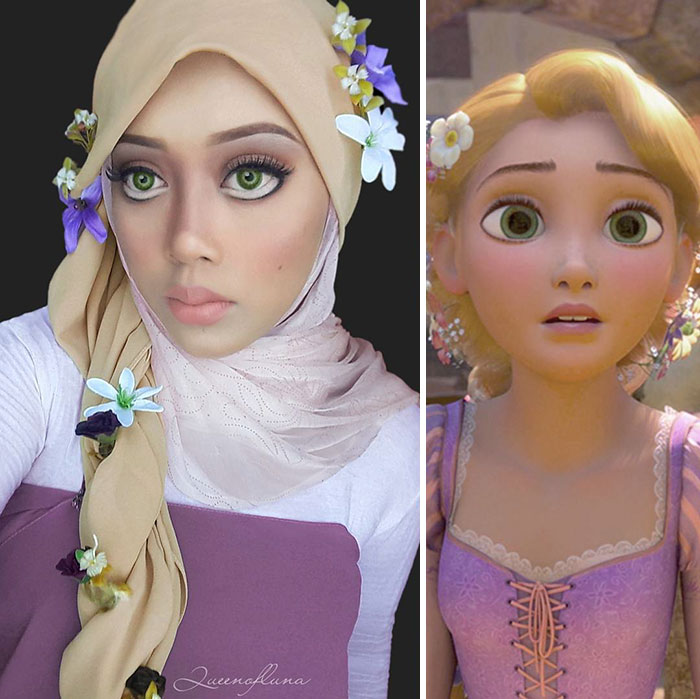 Девушка использует хиджаб для превращения себя в персонажей из поп-культуры. ФОТО