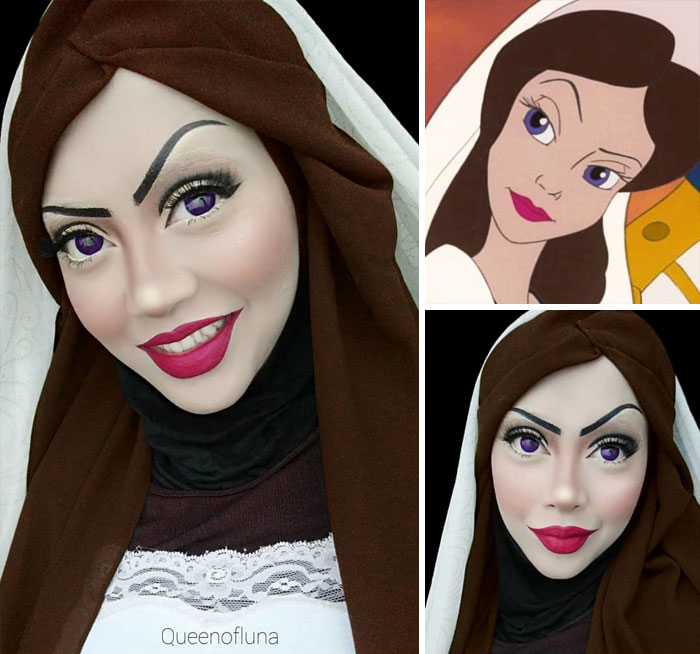 Девушка использует хиджаб для превращения себя в персонажей из поп-культуры. ФОТО