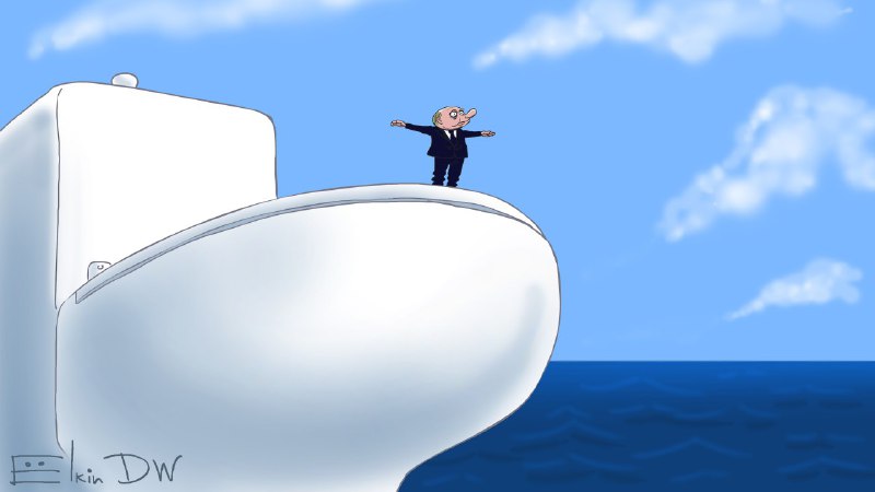 Путин и его «Титаник»: президент РФ стал персонажем забавной карикатуры. ФОТО