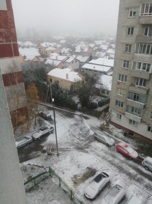 Украинские города засыпает снегом . ФОТО