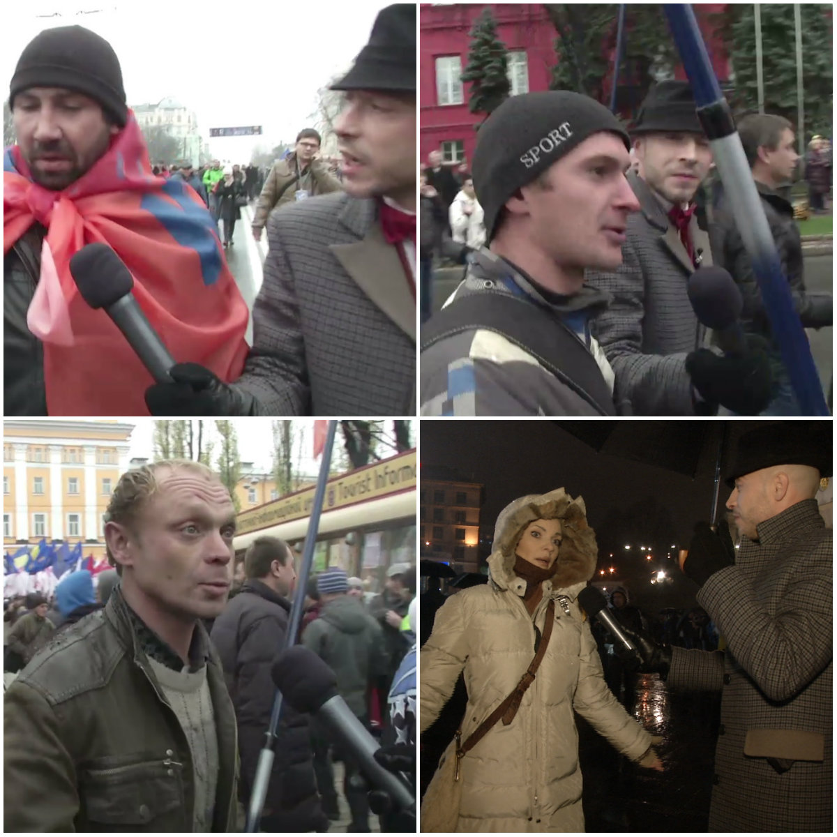 С «актерами» Евромайдана познакомился «Политтеатр»  ИЛИ  Бомжи и Окунская вышли на Евромайдан