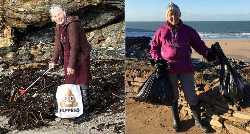 70-летняя британка спасает побережье от пластикового мусора