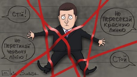 Ёлкин свежей карикатурой изобразил «красные линии» Зеленского