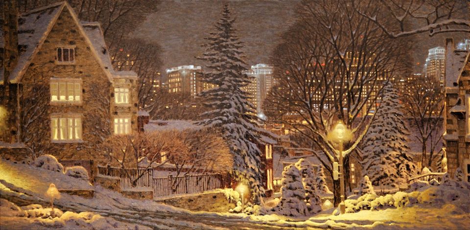 Художник из Канады рисует атмосферные картины, которые помогут окунуться в настоящую морозную зиму. ФОТО