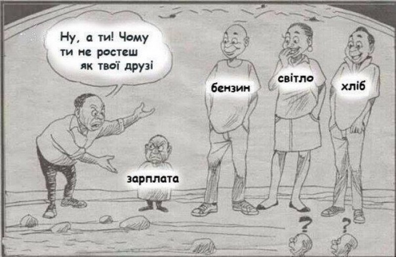 Зарплаты и цены в Украине высмеяли новой карикатурой. ФОТО