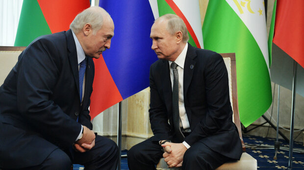 В сети высмеяли фотожабой отношения Путина и Лукашенко