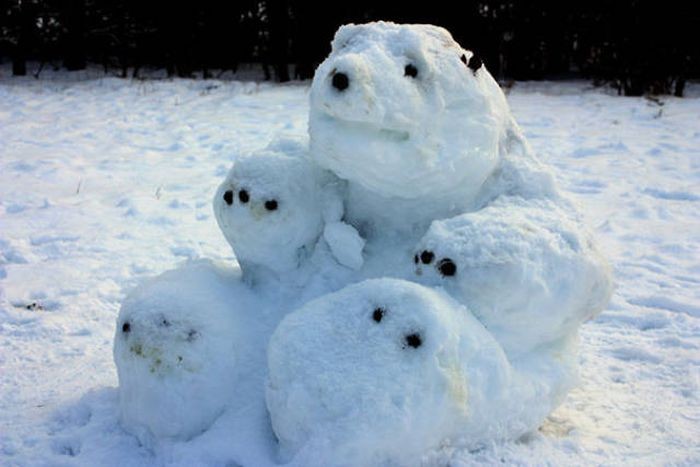 Подборка самых разнообразных снеговиков