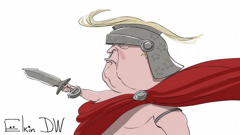 Бог войны: Трампа изобразили карикатурой после ликвидации Сулеймани. ФОТО