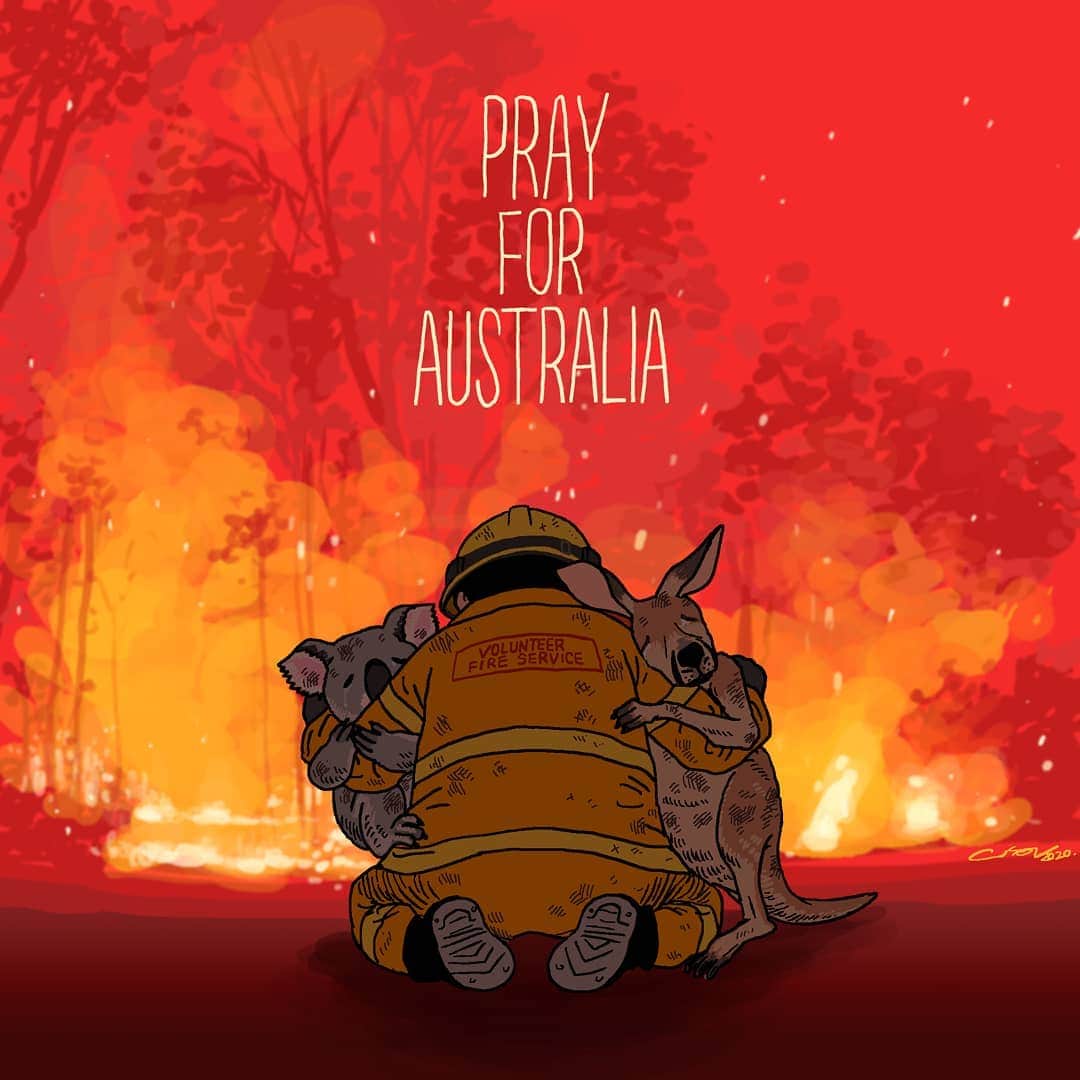 30 душераздирающих иллюстраций, которые художники посвятили пожарам в Австралии. ФОТО