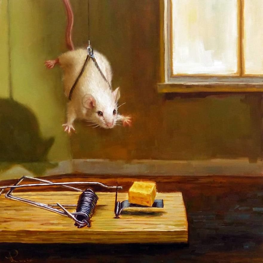 Повседневная жизнь мышей в забавных иллюстрациях