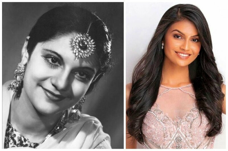 "Мисс Индия-1947" Витория Абрахам и "Мисс Индия 2019" Суман Рао