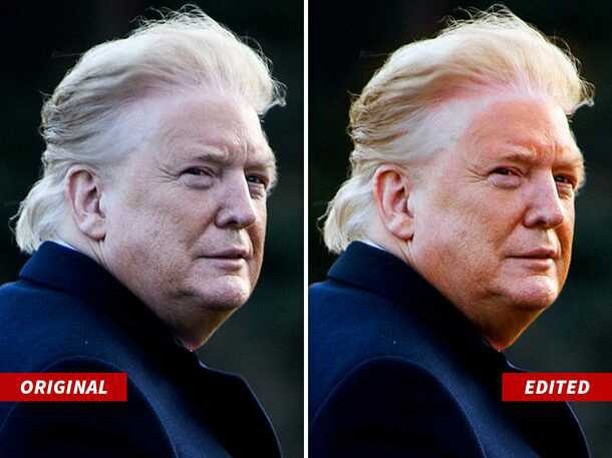 Ветер сдул волосы: Курьезный снимок коричневого лица Дональда Трампа рассмешил соцсети. ФОТО