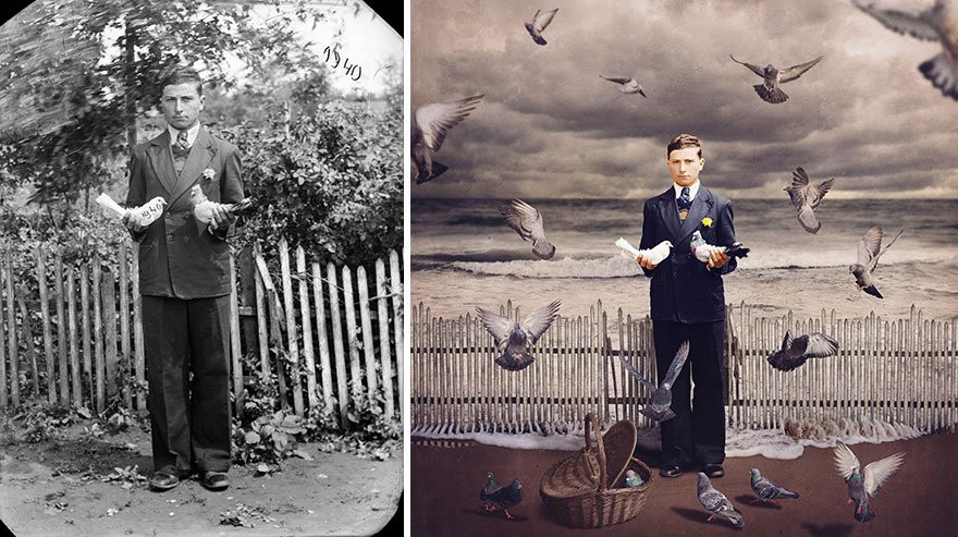 Художница превращает старинные фотографии в крышесносящие иллюстрации. ФОТО