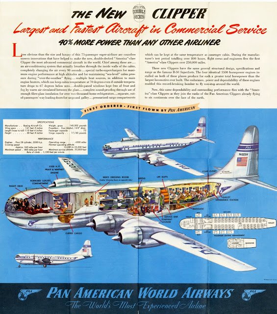 Boeing 377 Stratocruiser - самый большой и быстрый самолёт в коммерческой авиации