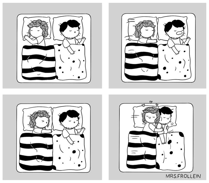 Комиксы о том, как выглядит простое человеческое счастье в отношениях