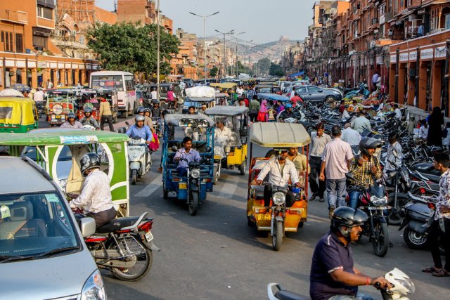 Немного снимков дорожного движения в Индии