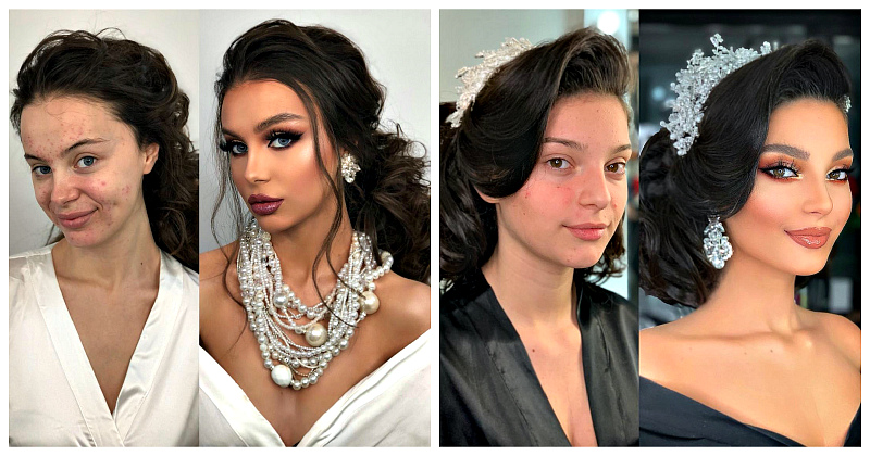  От Золушки к принцессе: удивительные превращения в невест с помощью макияжа. ФОТО