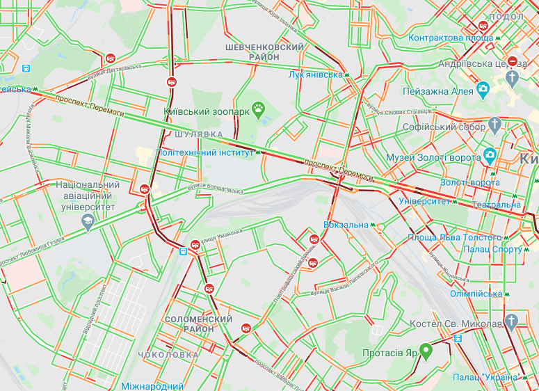 В Киеве на Дорогожичах произошло ДТП: образовалась масштабная пробка. ВИДЕО