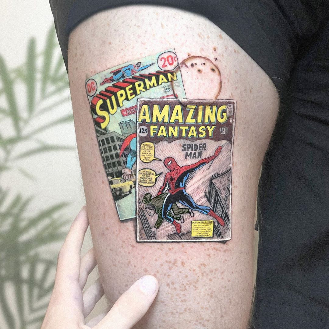 Уникальные миниатюрные татуировки с героями поп-культуры