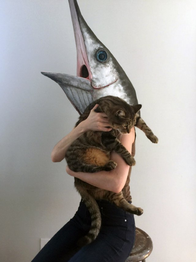 Реалистичные маски животных из папье-маше от Лиз Секстон
