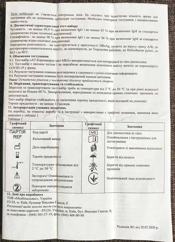 Как выглядят украинские тесты на COVID-19. ФОТО