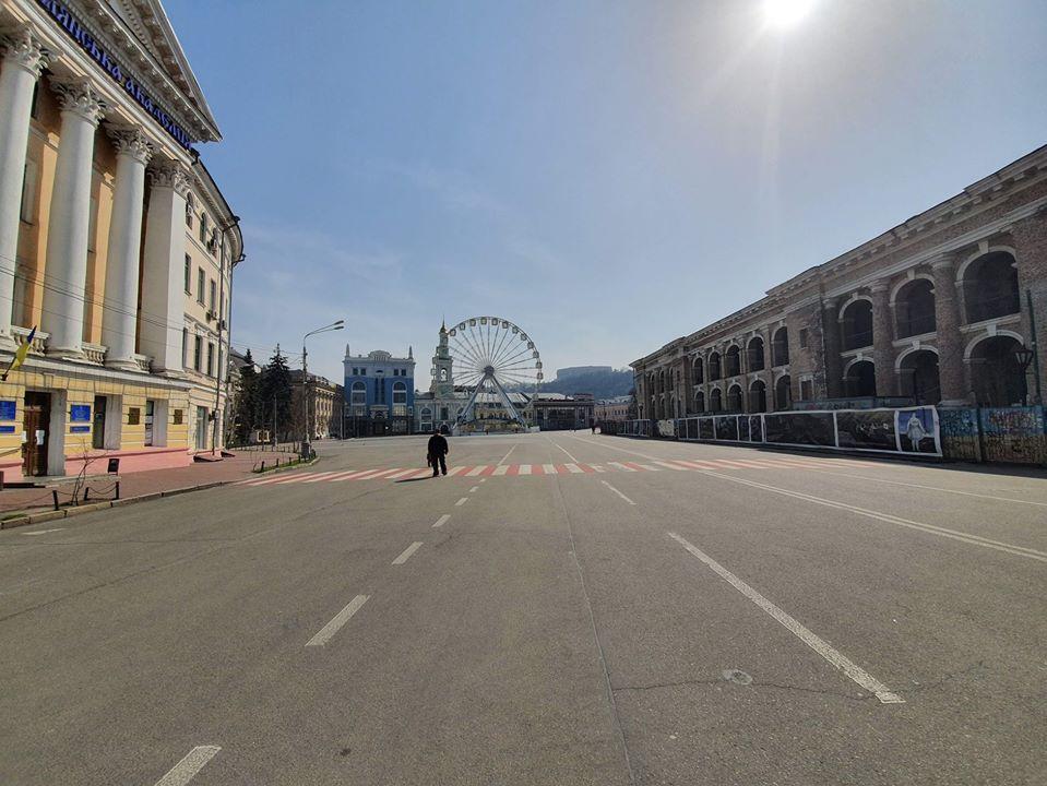 Как выглядит опустевший Киев во время карантина. ФОТО
