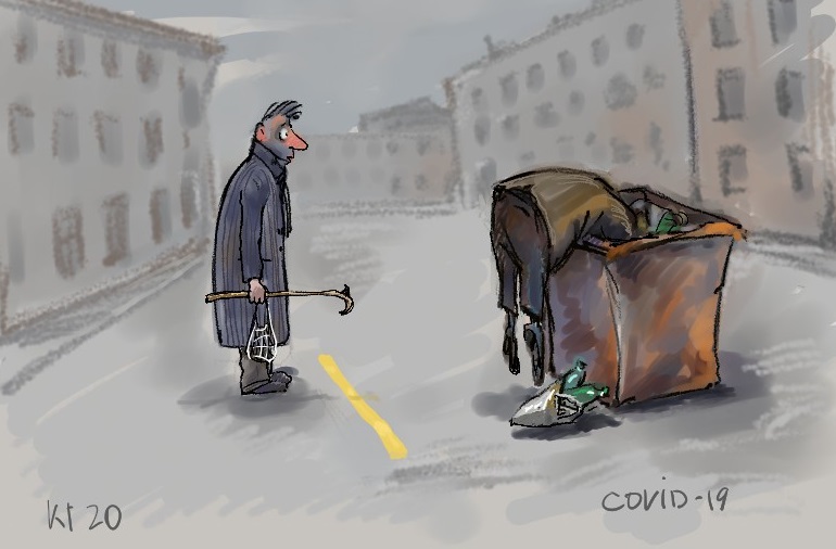 Появилась грустная карикатура на ужесточение карантина в Украине