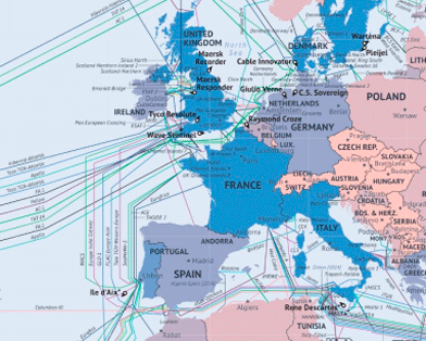 В Сети появилась карта подводных коммуникаций интернета