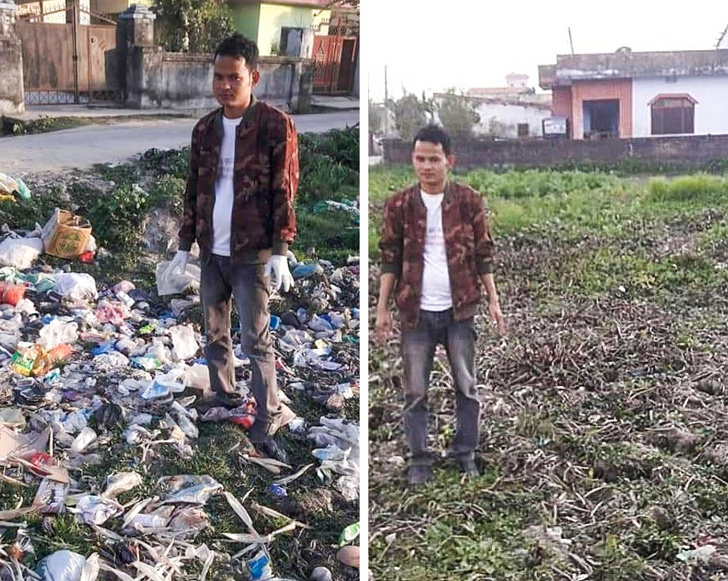 Мужчина вдохновил тысячи людей собирать мусор на улице по всему миру. ФОТО
