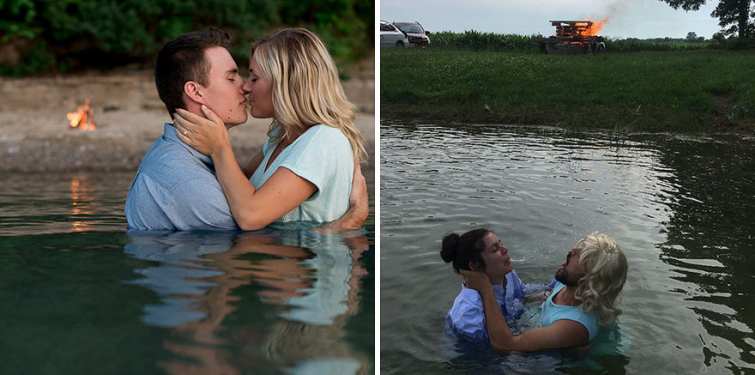 Друзья пары постебались над влюблёнными, воссоздав их романтичную фотосессию! ФОТО