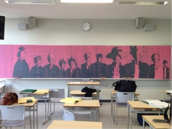 Что японские школьники рисуют на доске