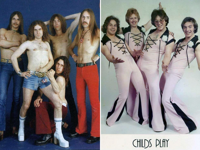 Странные рекламные фотографии музыкальных групп прошлого