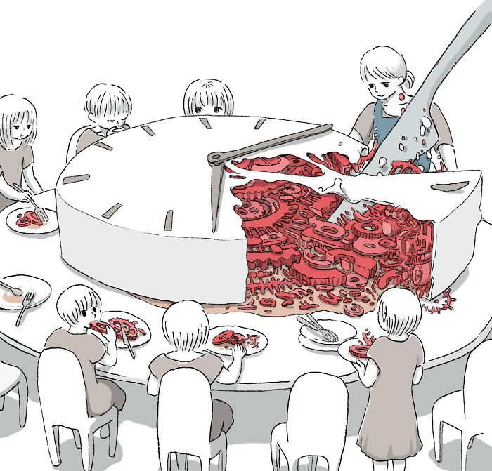 Необычные иллюстрации с едой от Маруи Мити