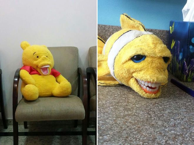 Зубастые игрушки для детей в кабинетах стоматологов