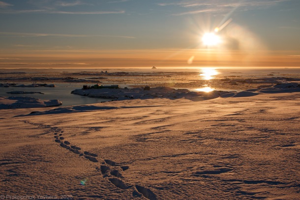 Украинские полярники поделились впечатляющими снимками айсберга. ФОТО