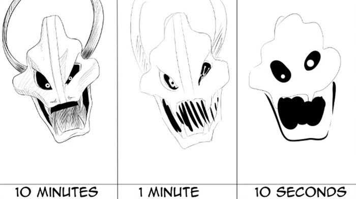 Что можно нарисовать за 10 минут, за 1 минуту и за 10 секунд