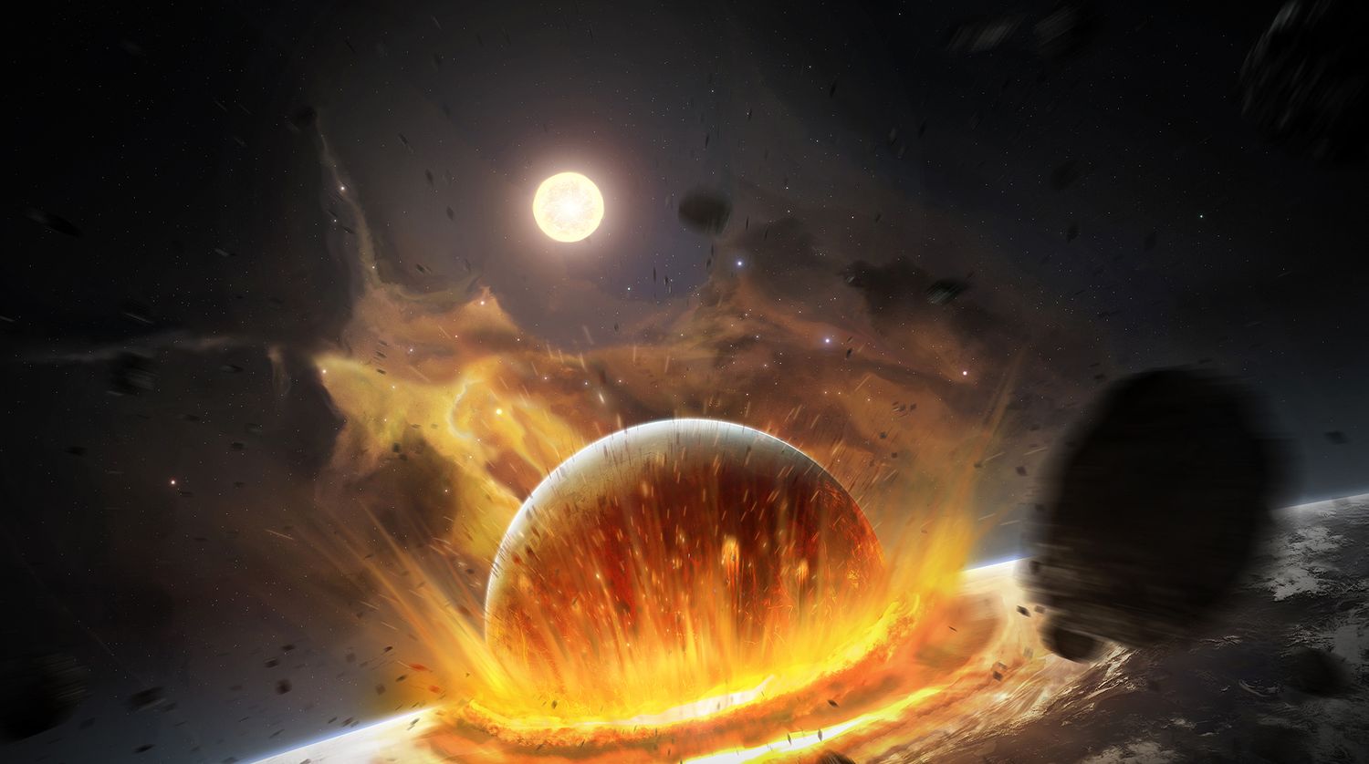 Луна появилась в результате удара "блуждающей планеты" о Землю 
