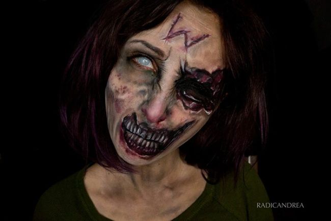 Девушка-визажист превращает себя в жутких монстров из кошмаров