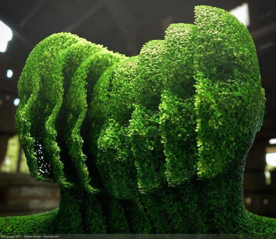 3D-художник объединяет в цифровых работах природу и мир человека