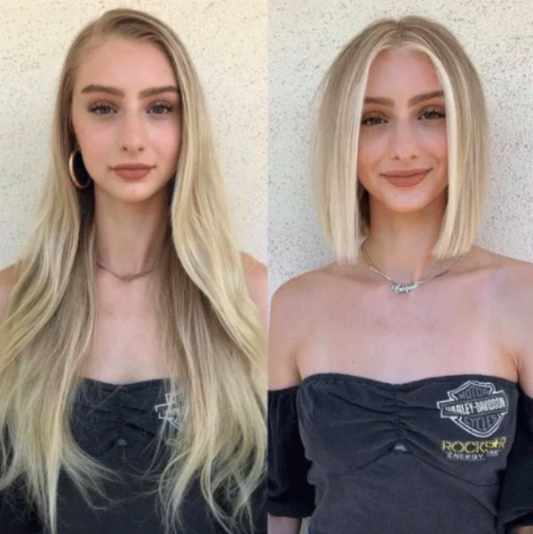 Преображение девушек до и после стрижки и окраски волос