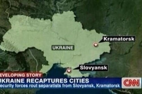 Американские журналисты считают, что Славянск находится в Крыму