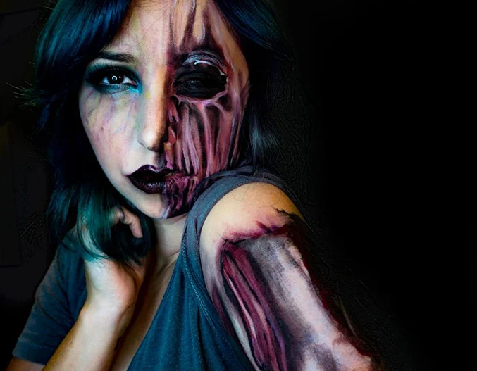 Девушка-визажист превращает себя в жутких монстров из кошмаров. ФОТО