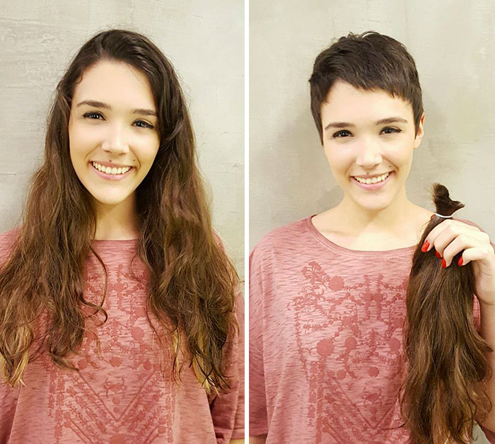 20 фото людей «до и после» того, как они обрезали свои длинные волосы. ФОТО