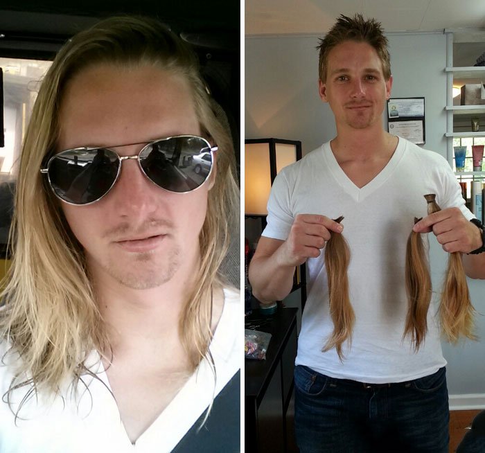 20 фото людей «до и после» того, как они обрезали свои длинные волосы. ФОТО