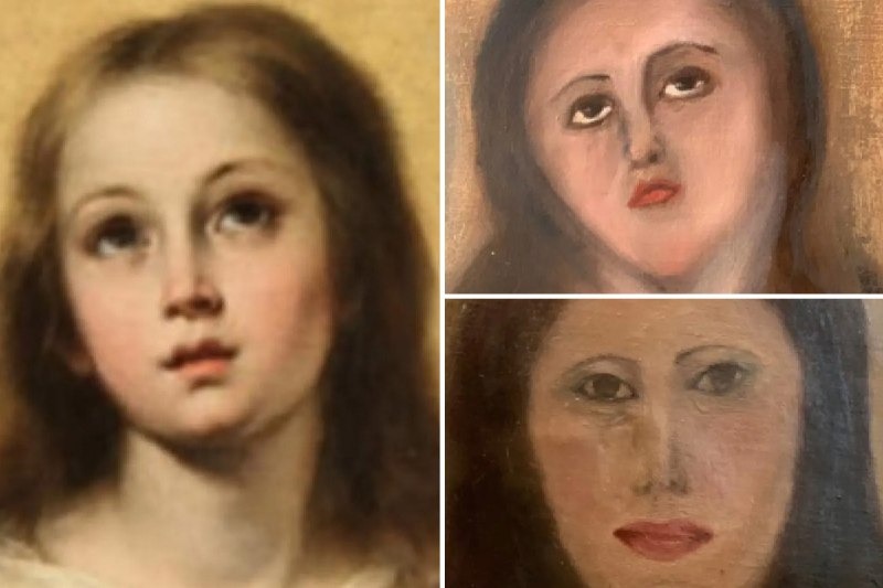 Испанец смешно изуродовал картину 17 века, взявшись за ее реставрацию